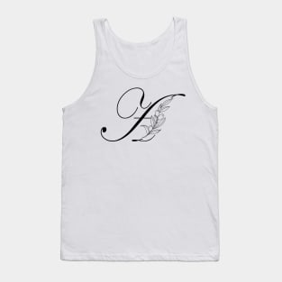 Letter A with Olive Branch Tank Top